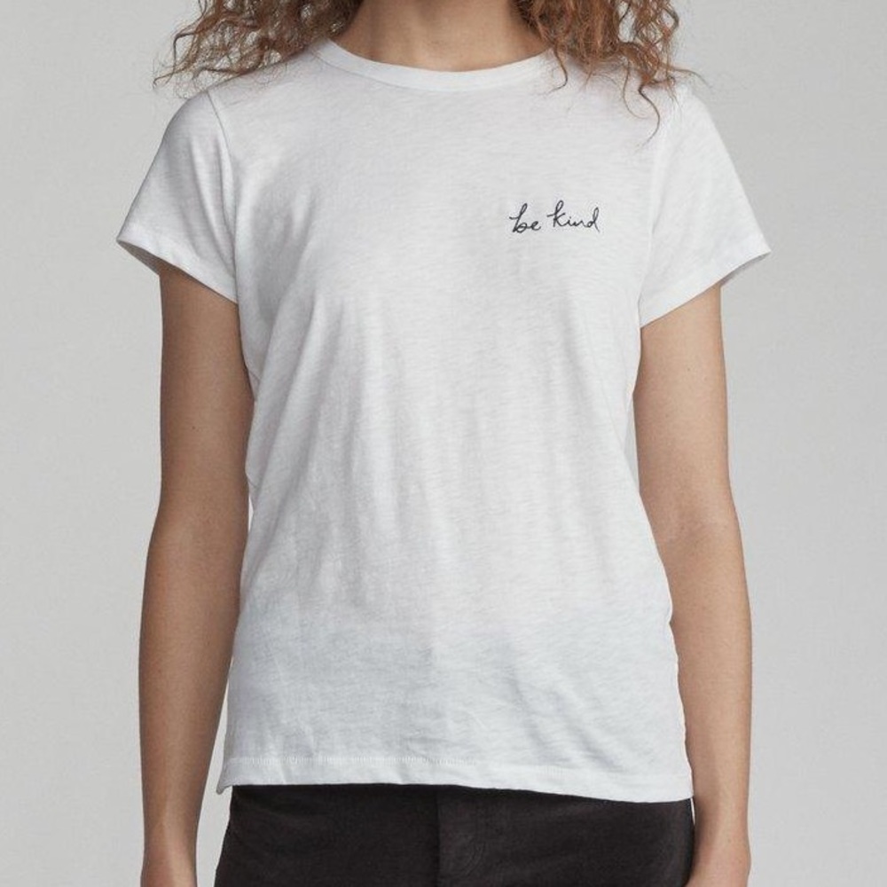 Be Kind Embroidered Mélange Pima Cotton T